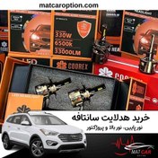 تصویر هدلایت هیوندای سانتافه 