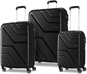 تصویر AMERICAN TOURISTER Large Check-in Luggage (79 cm) - Upland Set of 3 red Trolley Bags (20&#34;+24&#34;+28&#34;) (Inch), Black 