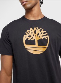 تصویر تی‌شرت با لوگوی درخت رودخانه کنبک برند timberland Kennebec River Tree Logo T-Shirt