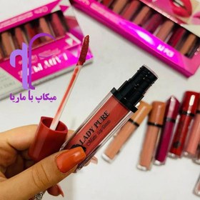 تصویر رژلب مایع کادویی لیدی پور - 12عددی lady pure lip gloss