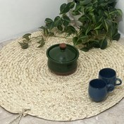 تصویر سفره حصیری گرد 