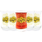 تصویر استکان کمر باریک به فدای لب عطشان حسین 6 عددی کد 1880 