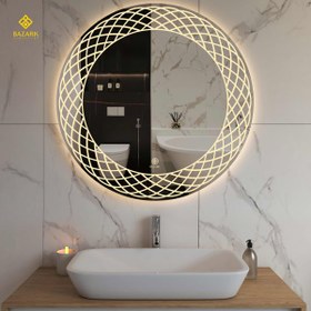 تصویر آینه بک لایت گرد 70 سندبلاست مدل 2041 