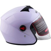 تصویر کلاه کاسکت تی اس پی رنگ سفید 