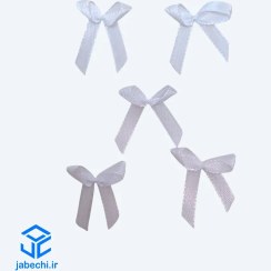 تصویر پاپیون آماده روبان ساتن نیم سانتی (۵۰ عددی) 