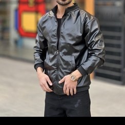 تصویر کاپشن چرم خلبانی داخل خز 