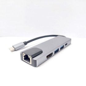 تصویر هاب Type-C مدل T-3602 ۵ در ۱ 