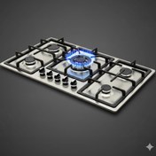 تصویر اجاق گاز جانا ۵ شعله استیل با ترموکوپل 