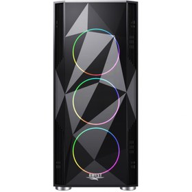 تصویر کیس کامپیوتر اوست GT AV02 BG ARGB Mid Tower مشکی Awest GT AV02 BG ARGB Mid Tower Black Computer Case