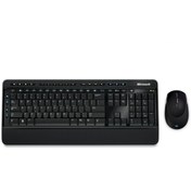تصویر کیبورد و ماوس بی‌سیم مایکروسافت مدل Desktop 3000 Microsoft Desktop 3000 Wireless Keyboard and Mouse
