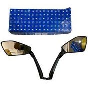 تصویر لوازم یدکی موتورسیکلت مجموعه آینه PULSAR RS جلو راست و چپ 2 تکه Bajaj 