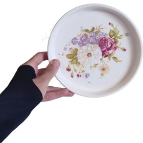 تصویر بشقاب کودک مدل باغ گل 