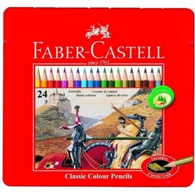 تصویر مداد رنگی 24 رنگ جعبه فلزی فابرکاستل کد 115845 ا Faber-Castell 115845, 24 colors pencil Faber-Castell 115845, 24 colors pencil