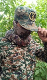 تصویر شماق تاکتیکال چفیه دیجیتالی سبز 