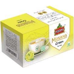 تصویر چای کیسه ای سبز با طعم لیمو مسما -بسته 25 عددی ا Mosama lemon green tea bags - ( 25 tea bags) Mosama lemon green tea bags - ( 25 tea bags)