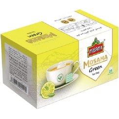 تصویر چای کیسه ای سبز با طعم لیمو مسما -بسته 25 عددی Mosama lemon green tea bags - ( 25 tea bags)