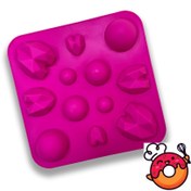 تصویر قالب سیلیکونی مافین قلب و نیمکره 