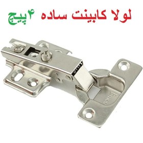 تصویر لولا گازور خم ساده 4 پیچ 