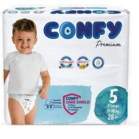 تصویر پوشک کانفی سایز 5 بسته 28 عددی Confy diaper Size 5 Pack Of 28