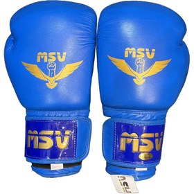 تصویر دستکش بوکس حرفه‌ای سرگِرد چرم گاومیش MSV 