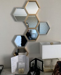 تصویر ایینه لانه زنبوری G138 - نقره ای 