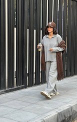 تصویر ست بافت - طوسی کمرنگ 