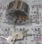 تصویر قفل پشت بسته چیلان گرد تمام فولاد ضد سرقت کلیدسولکسی ضد دریل و برش 