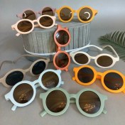 تصویر عینک آفتابی کودک فریم گرد کلاسیک | رنگ‌بندی متنوع - مشکی kids round sunglasses