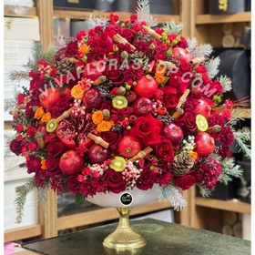 تصویر جام گل یلدای رنگین 