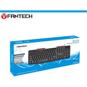 تصویر کیبورد فنتک مدل FANTECH K210 ا FANTECH K210 Multimedia Office Keyboard FANTECH K210 Multimedia Office Keyboard