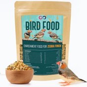 تصویر خوراک پرندگان پریمیوم ۴۰۰ گرمی برندزفینیتی برای فنچ زبرا - غذای پرنده با دانه‌های قناری، ارزن، دانه‌های نیجر و بیسکویت‌های پرنده 