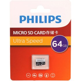 تصویر رم میکرو 64 گیگ فیلیپس Philips Ultra Speed U3 A1 V30 Philips Ultra Speed U3 A1 V30 64GB Memory Card