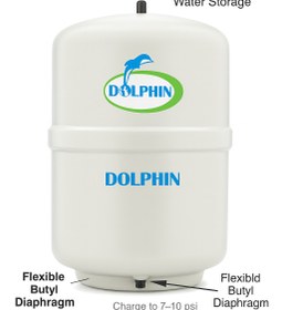 تصویر مخزن ذخیره ۱۶ لیتری دستگاه تصفیه آب RO دلفین 