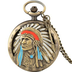 تصویر ساعت جیبی طرح سرخپوست 