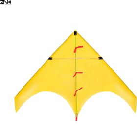 تصویر دلتا کایت تک رنگ زرد مدل هلال 