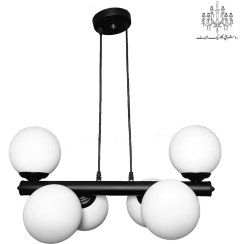 تصویر لوستر مولکولی 6 شعله خطی 