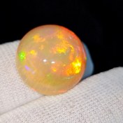 تصویر نگین درشت سنگ طبیعی اپال معدنی اتیوپی رفلکس عالی کد 34926 