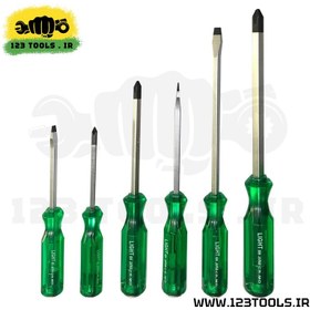 تصویر پیچ گوشتی تکی ضربه خور لایت ژاپن دو سو 300*8 مدل 812S Light Flat Hammer Screwdriver 812S