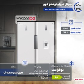 تصویر یخچال فریزر دوقلو 40 فوت دوو مدل SRI/SFI-20MW - استیل 