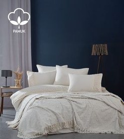 تصویر سرویس روتختی دو نفره Venus Lace Double 7 Piece Duvet Cover Pike مجموعه Nazik Home 