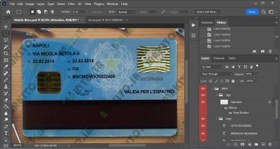 تصویر فایل لایه باز آیدی کارت ایتالیا (Italy Id Card) 