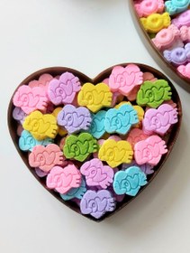 تصویر قند تزیینی رنگی میوه ای ۲۲۰ گرمی - مدل شکلات 