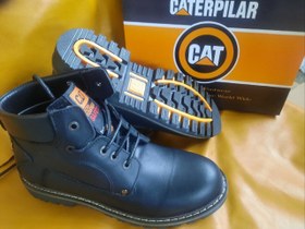 تصویر پوتین مردانه کاترپیلار (CAT) | رویه نبوک چرمی و چرم طبیعی | زیره ترمو | سایز ۴۰ تا ۴۴ - طلایی / 44 