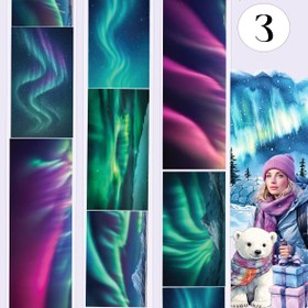 تصویر پک واشی استیکر شفاف زمستان پاستلی - 3 