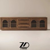 تصویر میز تلویزیون تمام چوب مدل تتیس 