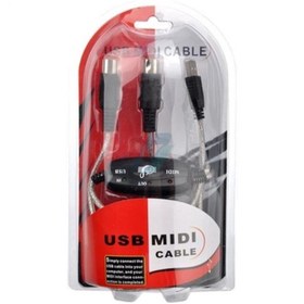 تصویر کابل تبدیل میدی به USB مدل Midi to USB 