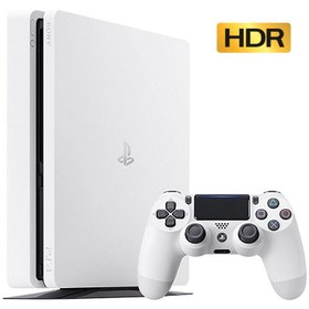 تصویر پلی استیشن 4 اسلیم سفید | PlayStation 4 Slim 500GB White 