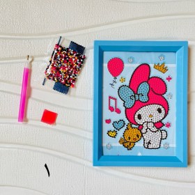 تصویر نقاشی الماسی مدل ۳ قاب دار 