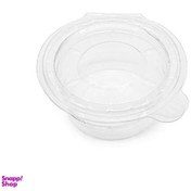 تصویر ظرف یکبار مصرف سس خوری مدل پیاله درب دار ظرفیت 90 میلی لیتر بسته 200 عددی 