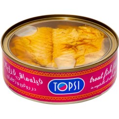 تصویر فیله ماهی قزل آلا زعفرانی تاپسی 